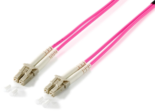 Equip Patchkabel LC->LC 1.00m Multimode Duplex OM4 violett Polybeutel
