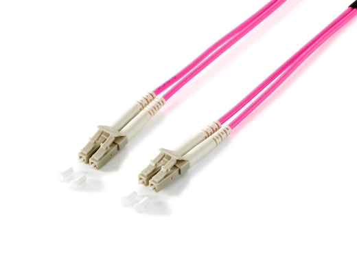 Equip Patchkabel LC->LC 7.50m Multimode Duplex OM4 violett Polybeutel
