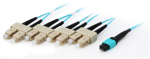 Equip Patchkabel MTP->SC 7.00m 8Faser M/M OM4 türkis Polybeutel