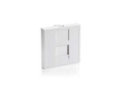 Equip Frontplatte 1xKeystone French 45x45mm RAL9010...