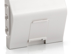 Equip Frontplatte 1xKeystone French abgew. 45x45mm RAL9010 Polybeutel