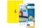 HERMA Etiketten A4 gelb 105x148mm Papier matt ablösbar 80St.