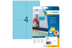 HERMA Etiketten A4 blau 105x148mm Papier matt ablösbar 80St.