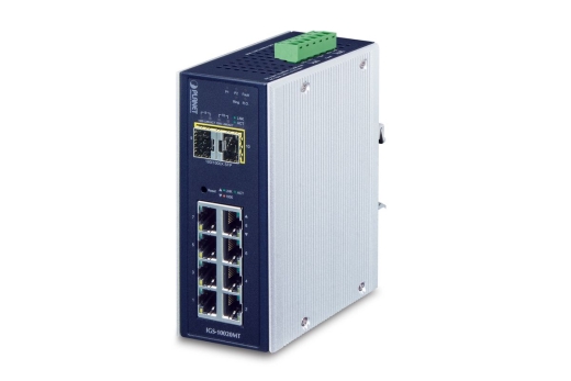 PLANET Industrial 8-Port 10/100/1000T + 2 100/1000X SFP