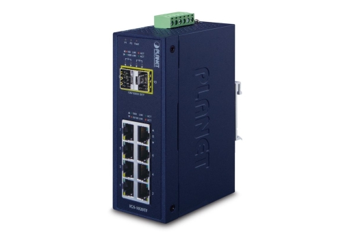 PLANET Industrial 8-Port 10/100/1000T + 2 1000X SFP