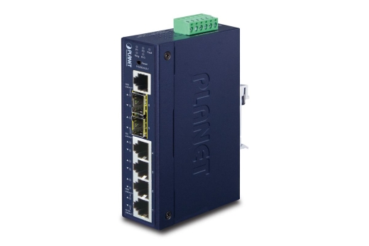 PLANET Industrial L2+ 4-Port 10/100/1000T + 2-Port