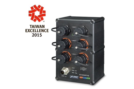 PLANET Industrial IP67 Rated 4-Port 10/100/1000T 802.3at