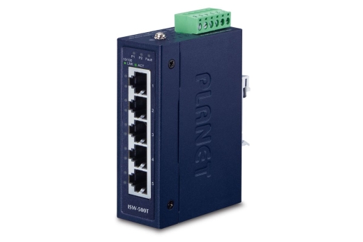 PLANET Industrial 5-Port 10/100TX Compact Ethernet Switch