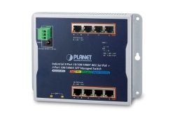 PLANET Industrial 8-Port 10/100/1000T 802.3at PoE + 2-Port