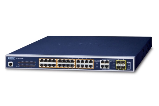 PLANET 24-Port 10/100/1000Mbps 802.3at PoE + 4-Port Gigabit