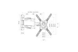 Schwaiger TV-Wandhalter MOTION 4 23-75 35KG 3 Gelenke