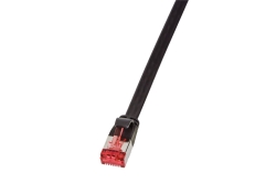 Logilink Flachpatchkabel 2xRJ45 U/FTP Cat6A 15.0m schwarz
