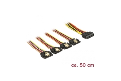 DELOCK Stromkabel 4x 15Pin SATA -> 2x 15Pin SATA St/Bu...