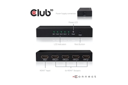 Club3D HDMI Splitter 1 Eingang -> 4 Ausgänge 4K60Hz UHD retail