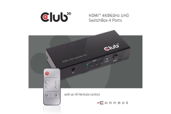Club3D HDMI Switchbox 4 Eingänge -> 1 Ausgang 4K60Hz UHD retail