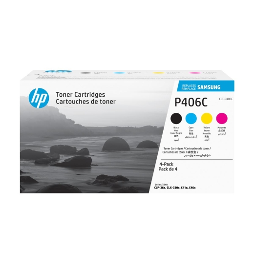HP ersetzt Samsung CLT-P406C 4er Pack Schwarz Farbe Toner