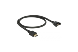 DELOCK HDMI-Kabel A->A St/Bu z.Einbau 4K 30Hz 0.50m...