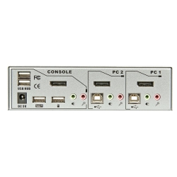 LINDY KVM Switch Pro 2 Port DisplayPort 1.2 USB 2.0 &...