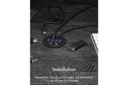Hub 4-Port IcyBox USB 3.0 IB-Hub1403A Tisch-Hub mit Audio retail