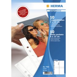 7583 Fotophan 90 x 130 mm hoch weiß 10 Hüllen