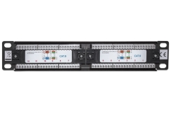 INTELLINET 10 Patchpanel 1HE 12-Port Cat6 UTP schwarz