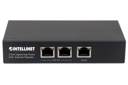 INTELLINET PoE+ Extender 2-Port Gigabit High-Power bis 100m