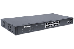 INTELLINET PoE+Web-Managed Switch 16Port Gigabit+2 SFP-Ports