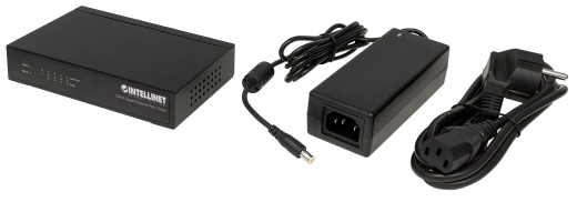 INTELLINET PoE+ Switch 5-Port Gigabit Ethernet 60W Desktop