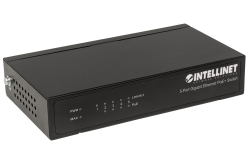 INTELLINET PoE+ Switch 5-Port Gigabit Ethernet 60W Desktop