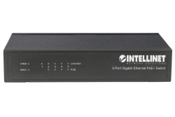 INTELLINET PoE+ Switch 5-Port Gigabit Ethernet 60W Desktop