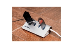 MANHATTAN Hub 4-Port 4xUSB3.0 Alu Strom: USB