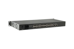 LevelOne PoE+Switch 24xFE PoE/2xGE 150W 19unmanaged Metall