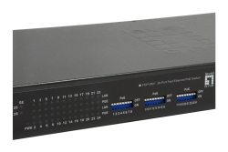 LevelOne PoE+Switch 24xFE PoE/2xGE 150W 19unmanaged Metall