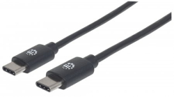 MANHATTAN USB 2.0 Typ C-Kabel C-Stecker/C-Stecker 0,5m schw
