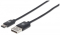 MANHATTAN USB 2.0 Typ C-Kabel C-Stecker/A-Stecker 0,5m schw