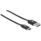 MANHATTAN USB 2.0 Typ C-Kabel C-Stecker/A-Stecker 2m schwarz