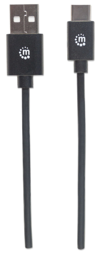 MANHATTAN USB 2.0 Typ C-Kabel C-Stecker/A-Stecker 3m schwarz