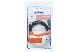 MANHATTAN USB 2.0 Typ C-Kabel C-Stecker/A-Stecker 3m schwarz