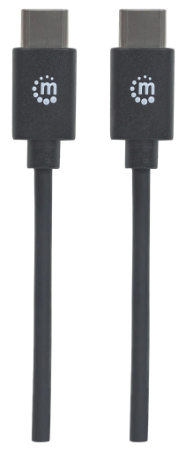 MANHATTAN USB 2.0 Typ C-Kabel C-Stecker/C-Stecker 2m schwarz