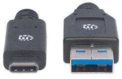 MANHATTAN USB 3.1 Gen1 Typ C-Kabel C-Stecker/A-Stecker 3m