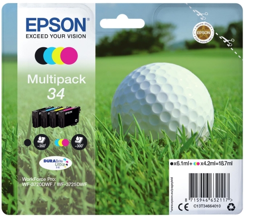 Patrone Epson 34 4er-Pack black + color T3466