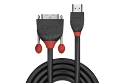 LINDY HDMI an DVI-D Single Link Kabel Black Line 2m
