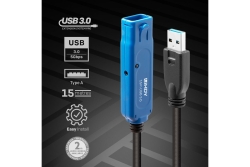 LINDY USB 3.0 Aktiv-Verlängerung Typ A/A Pro M/F 15m