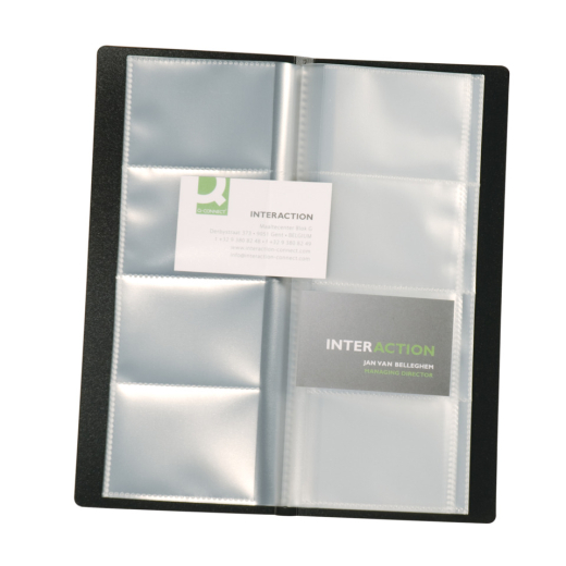 Visitenkartenbuch schwarz für 160 Karten