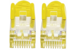 INTELLINET Patchkabel Cat6a-Stecker/Cat7-Rohkabel 0,25m gelb