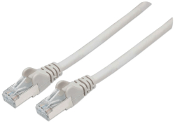INTELLINET Patchkabel Cat6a-Stecker/Cat7-Rohkabel 1m grau