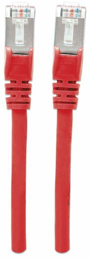 INTELLINET Patchkabel Cat6a-Stecker/Cat7-Rohkabel 1,5m rot