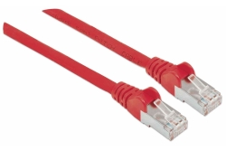 INTELLINET Patchkabel Cat6a-Stecker/Cat7-Rohkabel 1,5m rot