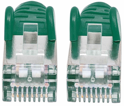 INTELLINET Patchkabel Cat6a-Stecker/Cat7-Rohkabel 7,5m grün