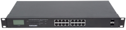 INTELLINET Switch 16-Port Gigabit PoE+ LCD-Anzeige 19 2xSFP
